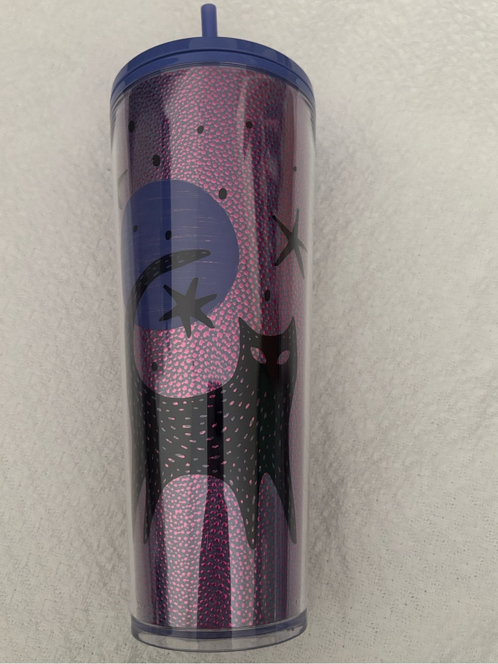 Starbucks Halloween purple cat tumbler